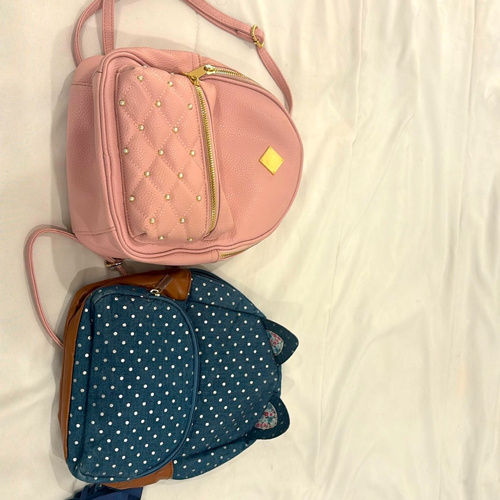 Claire’s girls 2 piece bundle mini backpacks
